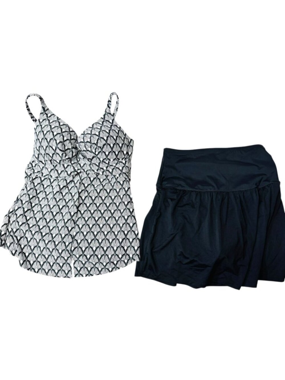 Leilani 2-Piece Underwire Tankini Top & Skirted Bottoms Women’s Size 10